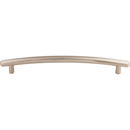 Top Knobs TK170BSN: 12" cc Curved Bar Appliance Pull - Brushed Satin Nickel