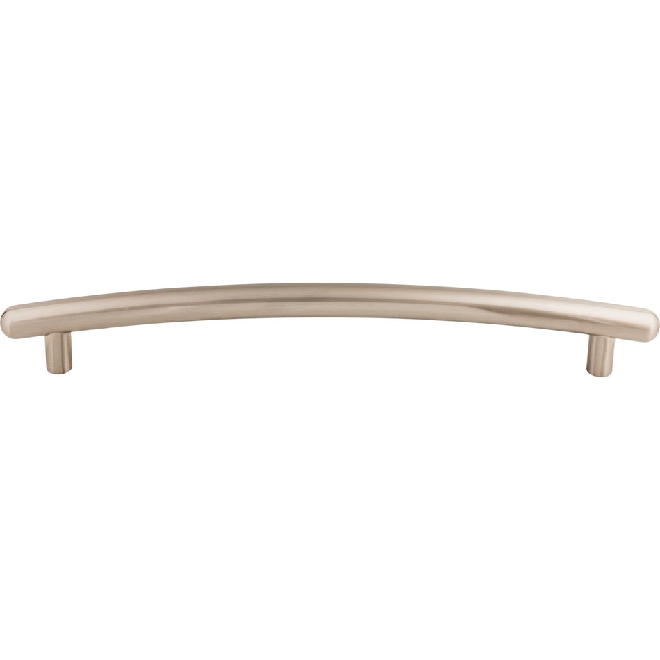 Top Knobs TK170BSN: 12" cc Curved Bar Appliance Pull - Brushed Satin Nickel