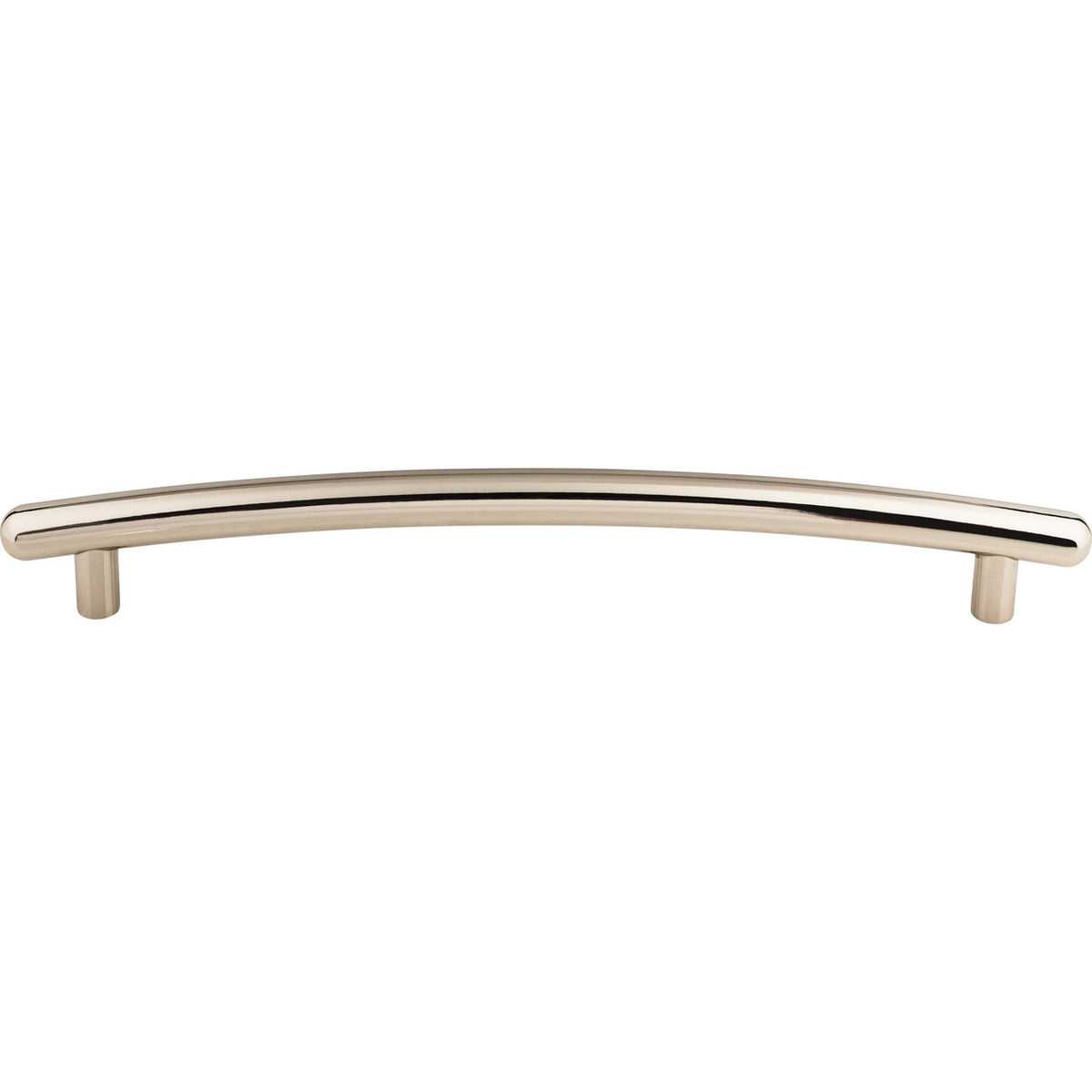 Top Knobs TK170PN: 12" cc Curved Bar Appliance Pull - Polished Nickel
