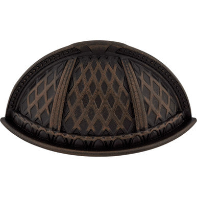 Top Knobs TK171PAR: 1-1/2" cc Trevi Cup Cabinet Pull - Patina Rouge