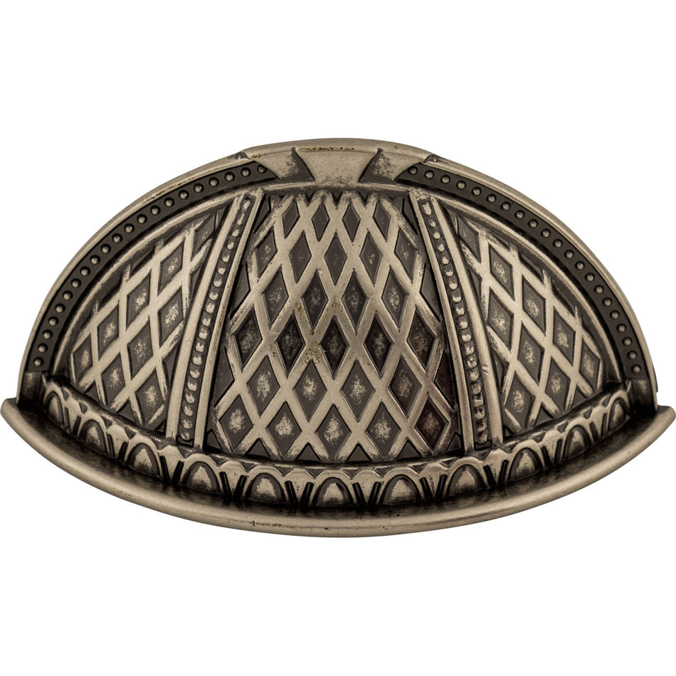 Top Knobs TK171PTA: 1-1/2" cc Trevi Cup Cabinet Pull - Pewter Antique