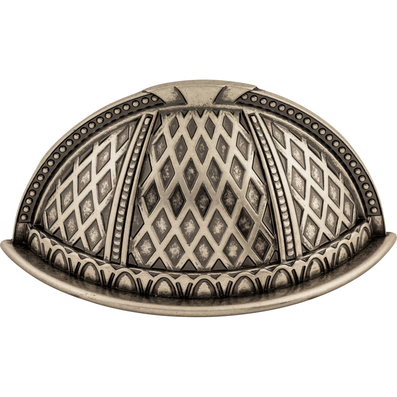 Top Knobs TK172PTA: 2-1/2" cc Trevi Cup Cabinet Pull - Pewter Antique