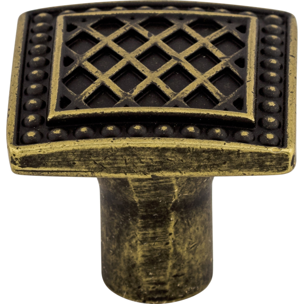 Top Knobs TK174GBZ: 1-1/4" Trevi Square Cabinet Knob - German Bronze