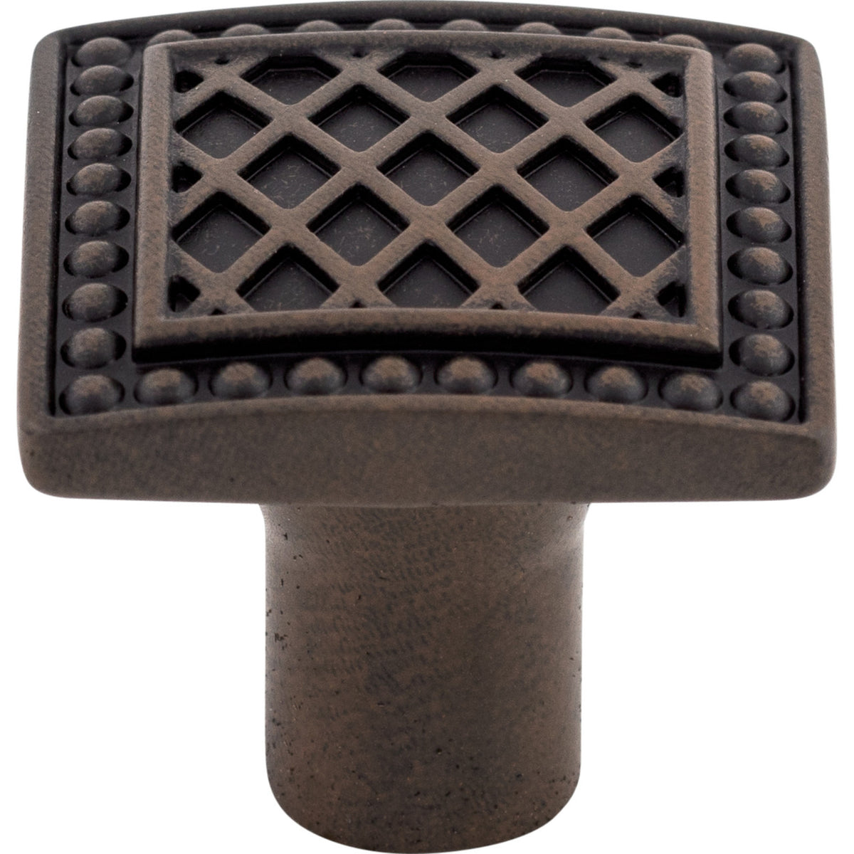 Top Knobs TK174PAR: 1-1/4" Trevi Square Cabinet Knob - Patina Rouge
