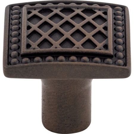 Top Knobs TK174PAR: 1-1/4" Trevi Square Cabinet Knob - Patina Rouge