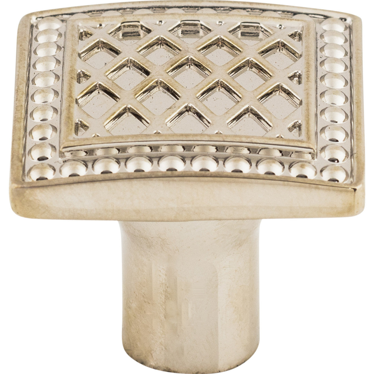 Top Knobs TK174PN: 1-1/4" Trevi Square Cabinet Knob - Polished Nickel