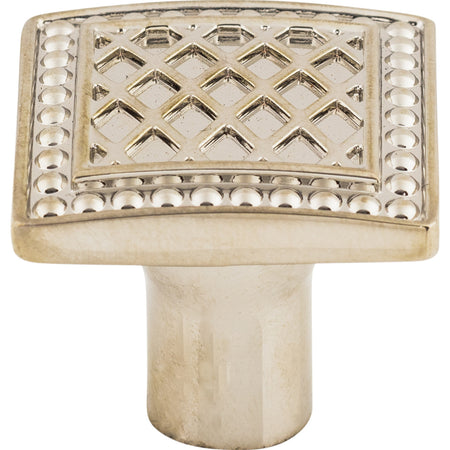 Top Knobs TK174PN: 1-1/4" Trevi Square Cabinet Knob - Polished Nickel