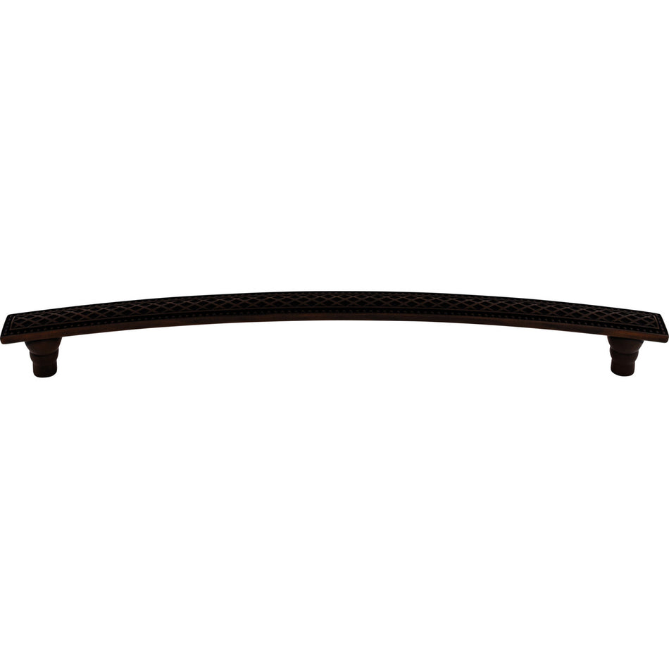 Top Knobs TK177PAR: 12" cc Crest Arch Bar Appliance Pull - Patina Rouge