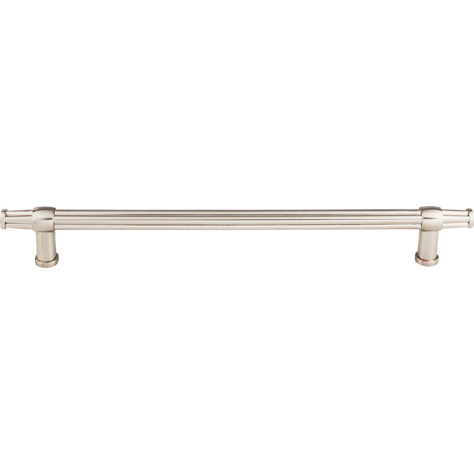 Top Knobs TK199BSN: 12" cc Luxor Round Bar Appliance Pull - Brushed Satin Nickel