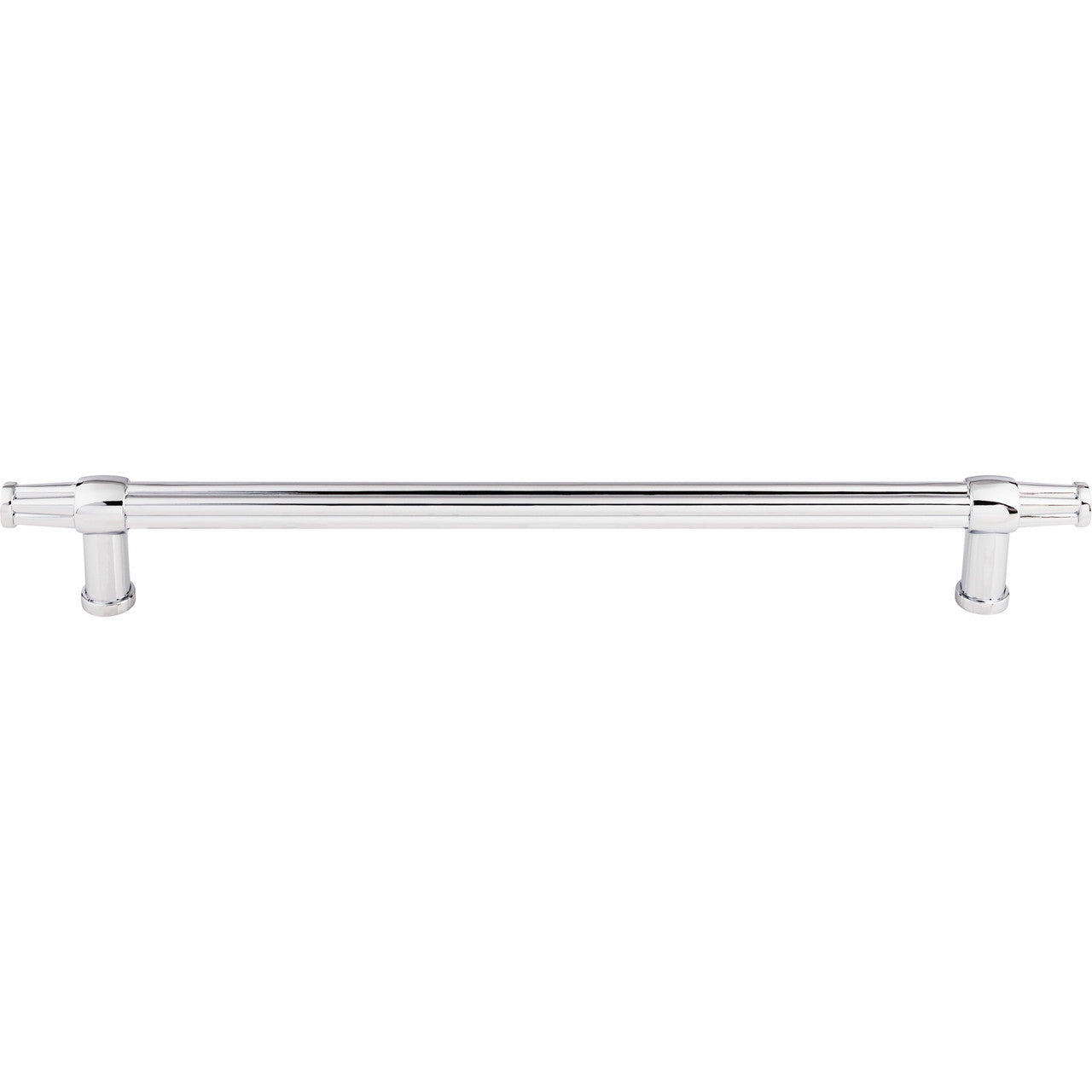 Top Knobs TK199PC: 12" cc Luxor Round Bar Appliance Pull - Polished Chrome