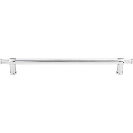 Top Knobs TK199PC: 12" cc Luxor Round Bar Appliance Pull - Polished Chrome