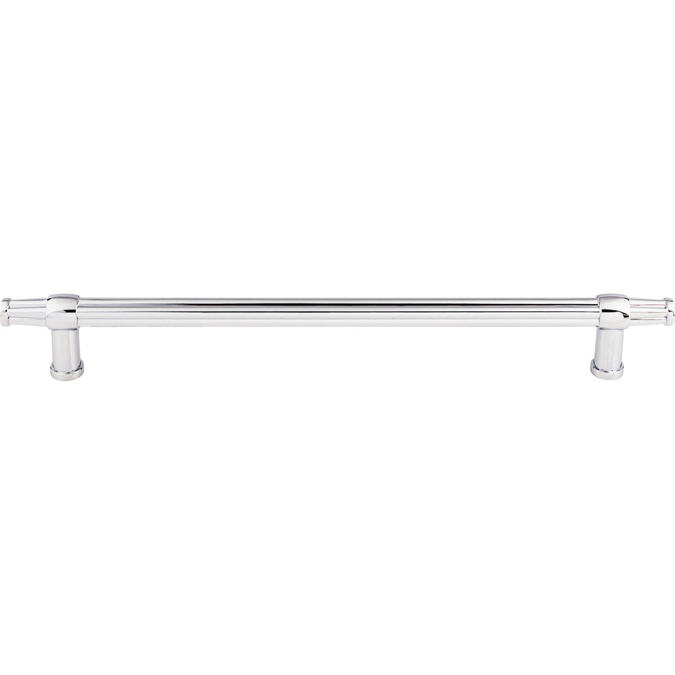 Top Knobs TK199PC: 12" cc Luxor Round Bar Appliance Pull - Polished Chrome