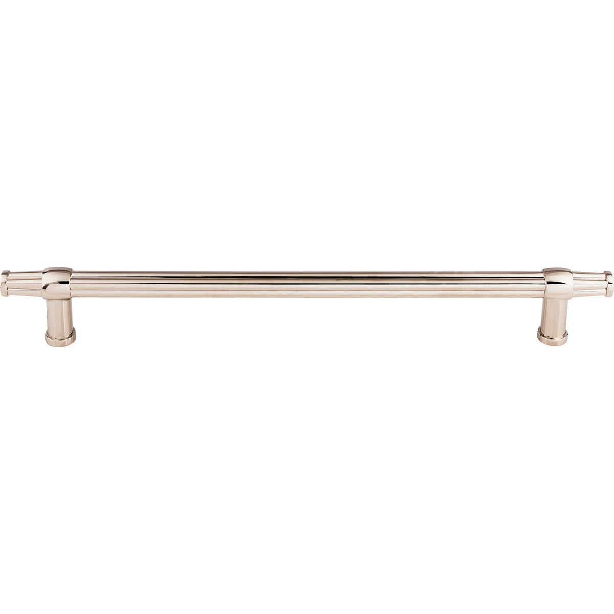 Top Knobs TK199PN: 12" cc Luxor Round Bar Appliance Pull - Polished Nickel