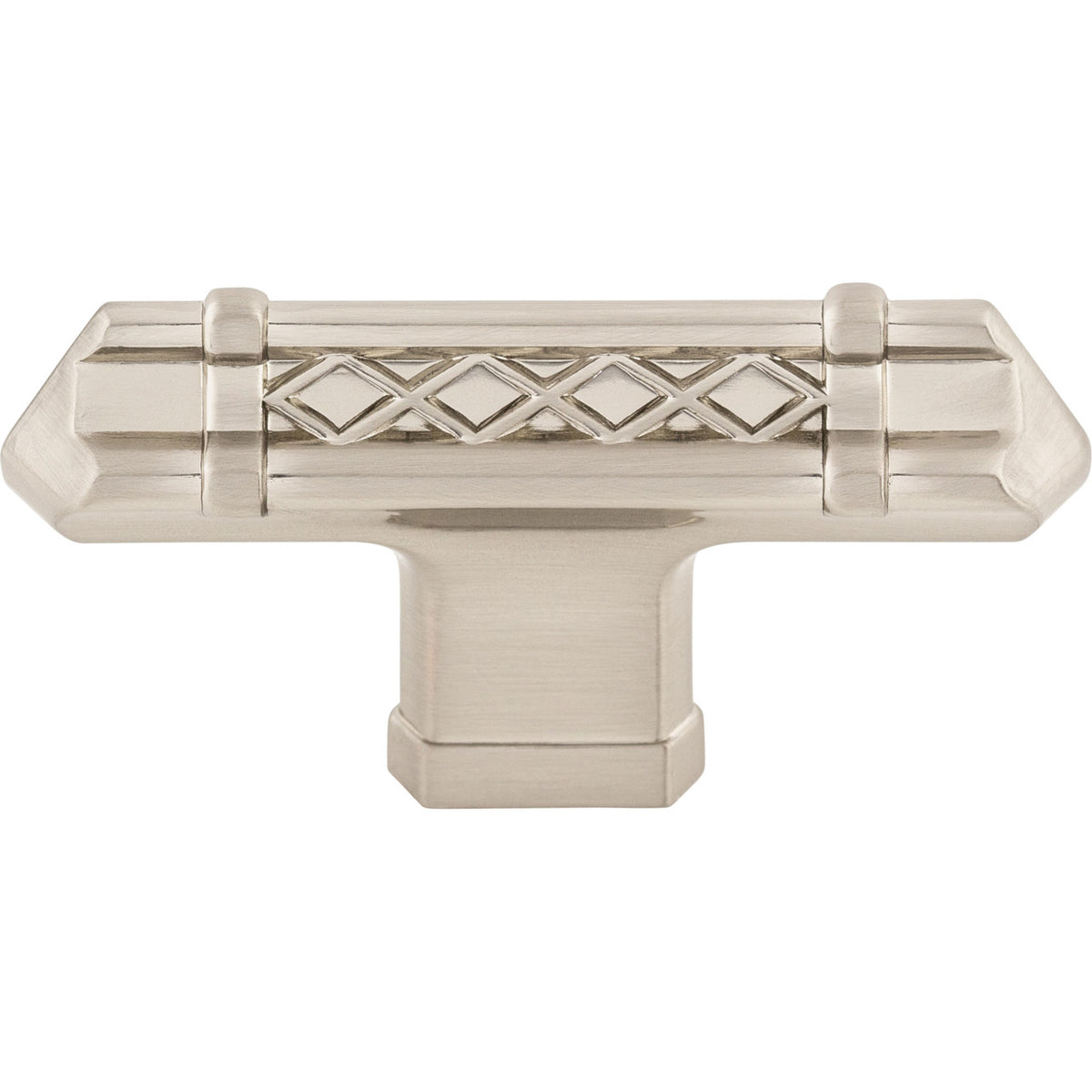 Top Knobs TK204BSN: 2-5/8" Tower Bridge T-Bar Cabinet Knob - Brushed Satin Nickel