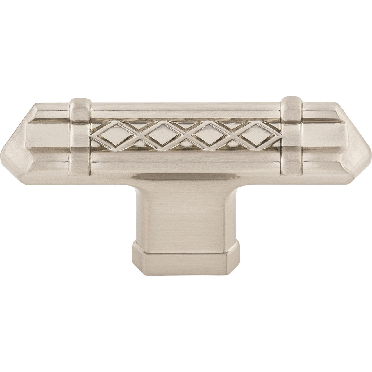 Top Knobs TK204BSN: 2-5/8" Tower Bridge T-Bar Cabinet Knob - Brushed Satin Nickel