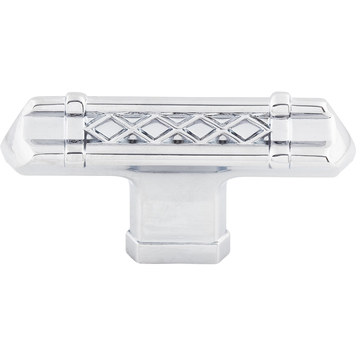Top Knobs TK204PC: 2-5/8" Tower Bridge T-Bar Cabinet Knob - Polished Chrome
