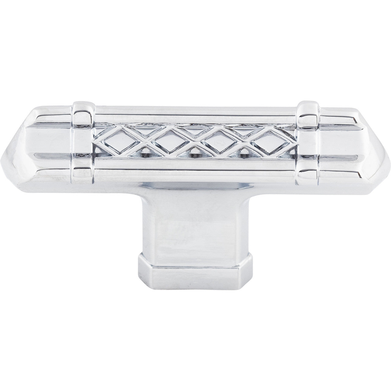 Top Knobs TK204PC: 2-5/8" Tower Bridge T-Bar Cabinet Knob - Polished Chrome