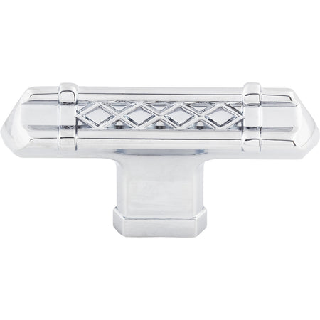 Top Knobs TK204PC: 2-5/8" Tower Bridge T-Bar Cabinet Knob - Polished Chrome