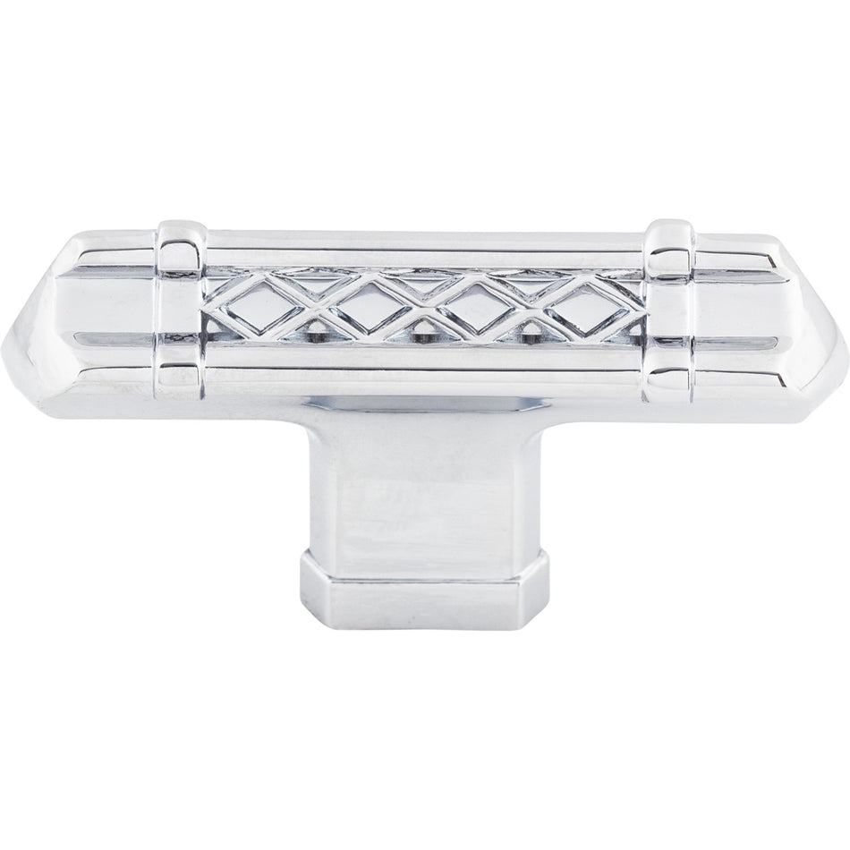 Top Knobs TK204PC: 2-5/8" Tower Bridge T-Bar Cabinet Knob - Polished Chrome