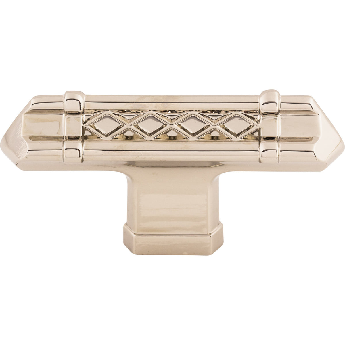 Top Knobs TK204PN: 2-5/8" Tower Bridge T-Bar Cabinet Knob - Polished Nickel