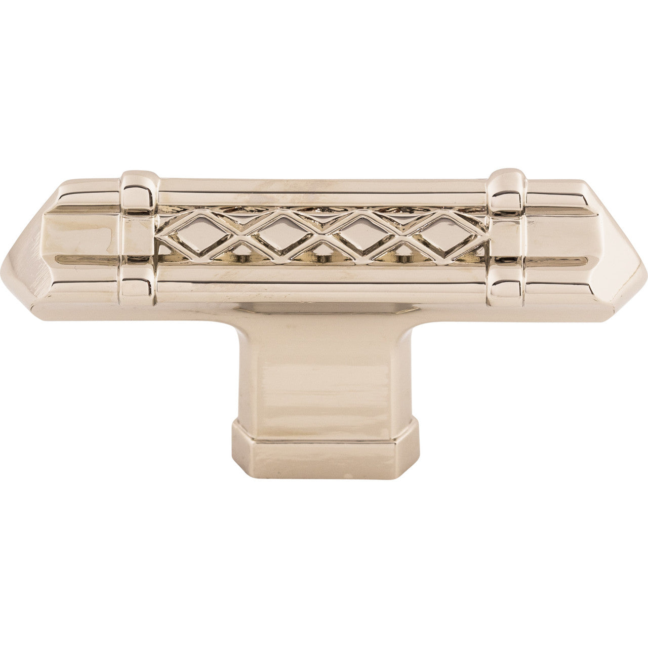 Top Knobs TK204PN: 2-5/8" Tower Bridge T-Bar Cabinet Knob - Polished Nickel