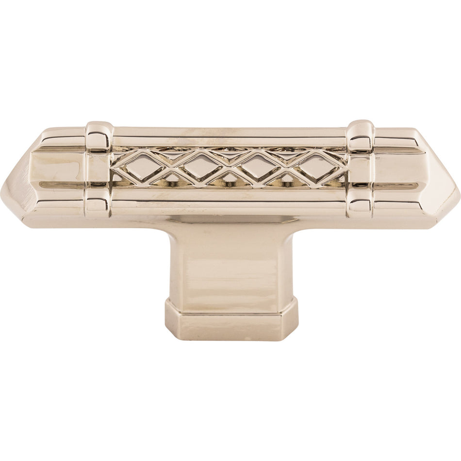 Top Knobs TK204PN: 2-5/8" Tower Bridge T-Bar Cabinet Knob - Polished Nickel