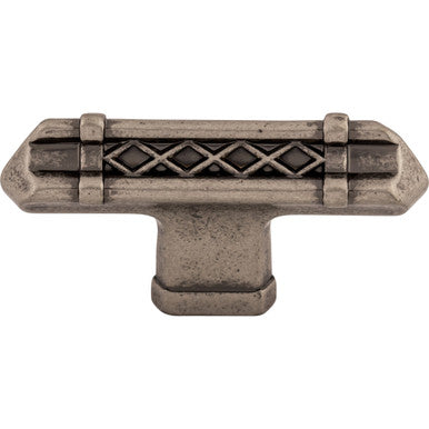 Top Knobs TK204PTA: 2-5/8" Tower Bridge T-Bar Cabinet Knob - Pewter Antique