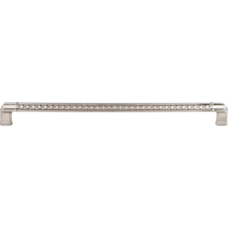 Top Knobs TK207BSN: 12" cc Tower Bridge Flat Bar Cabinet Pull - Brushed Satin Nickel