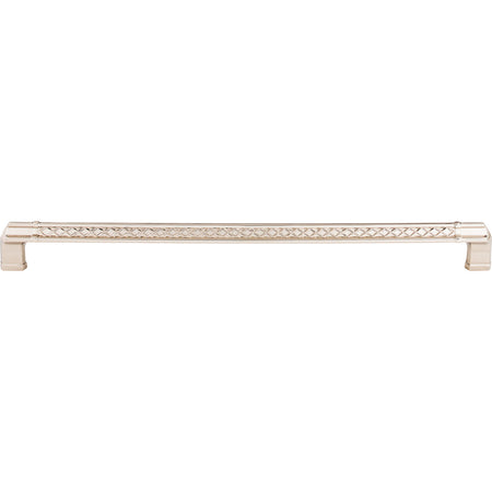 Top Knobs TK207PN: 12" cc Tower Bridge Flat Bar Cabinet Pull - Polished Nickel