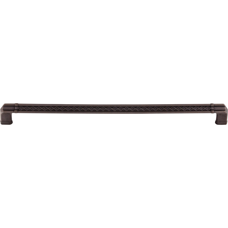 Top Knobs TK207SAB: 12" cc Tower Bridge Flat Bar Cabinet Pull - Sable
