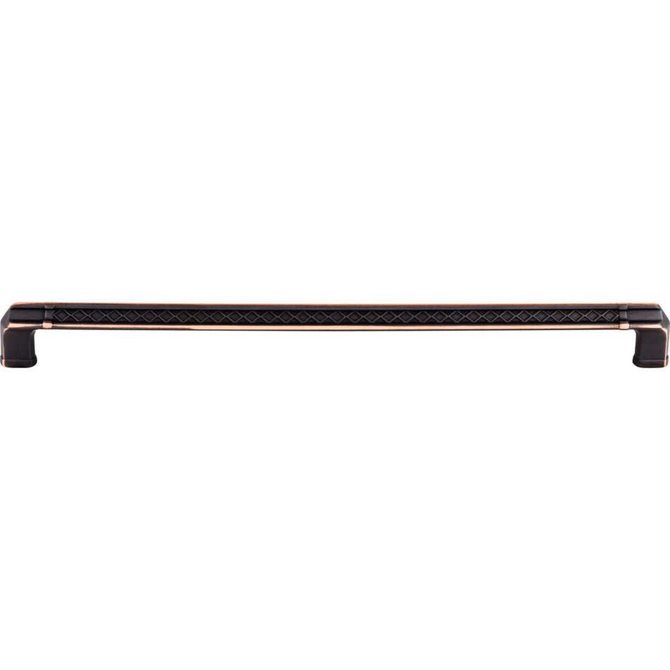 Top Knobs TK207UM: 12" cc Tower Bridge Flat Bar Cabinet Pull - Umbrio