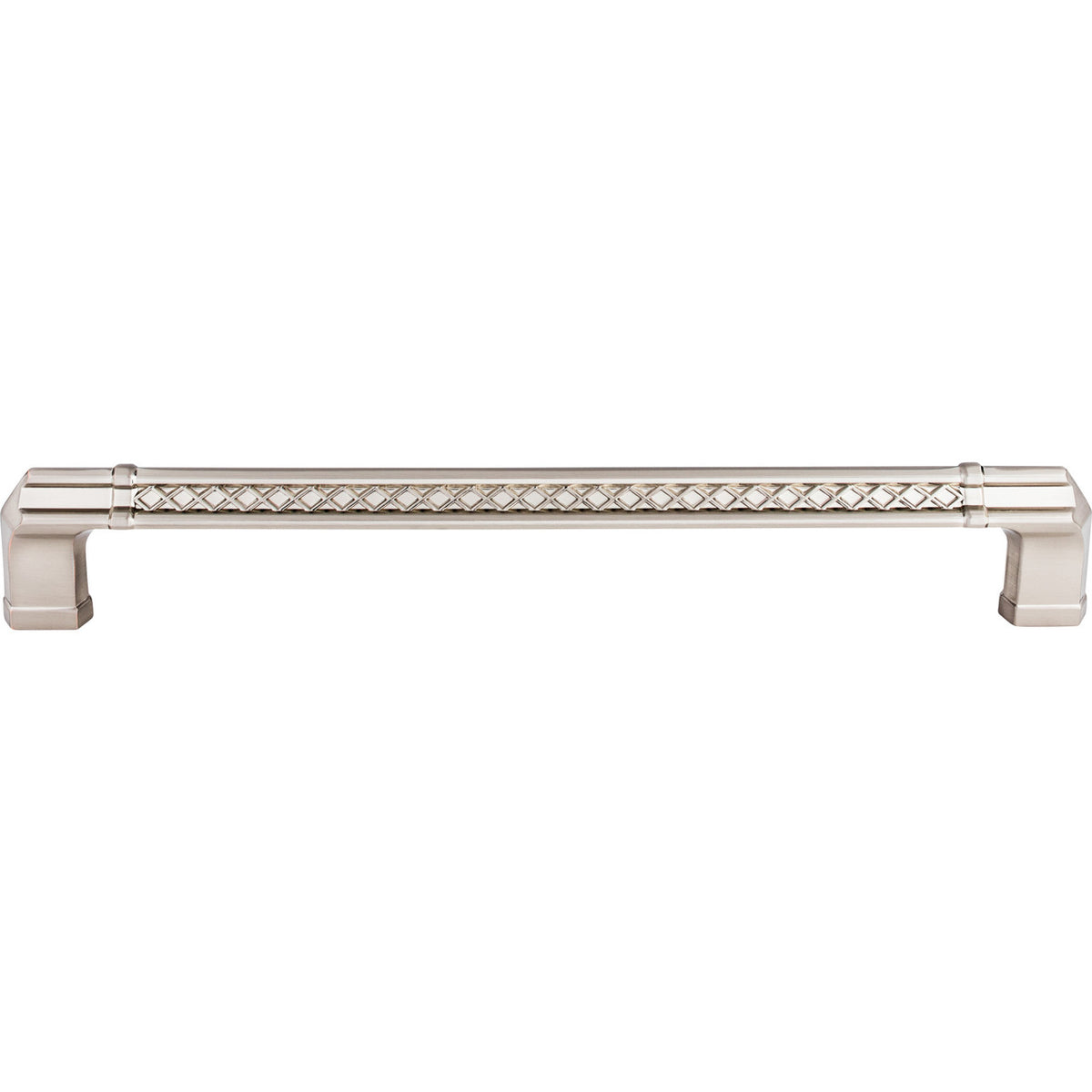 Top Knobs TK208BSN: 12" cc Tower Bridge Flat Bar Appliance Pull - Brushed Satin Nickel