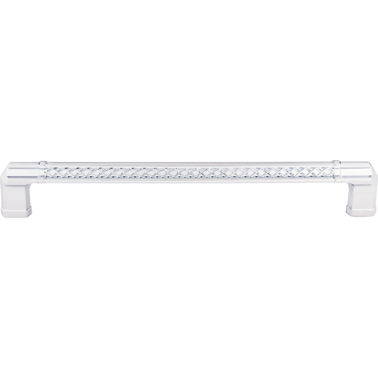 Top Knobs TK208PC: 12" cc Tower Bridge Flat Bar Appliance Pull - Polished Chrome