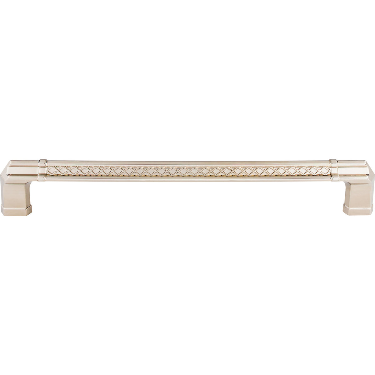 Top Knobs TK209PN: 18" cc Tower Bridge Flat Bar Appliance Pull - Polished Nickel