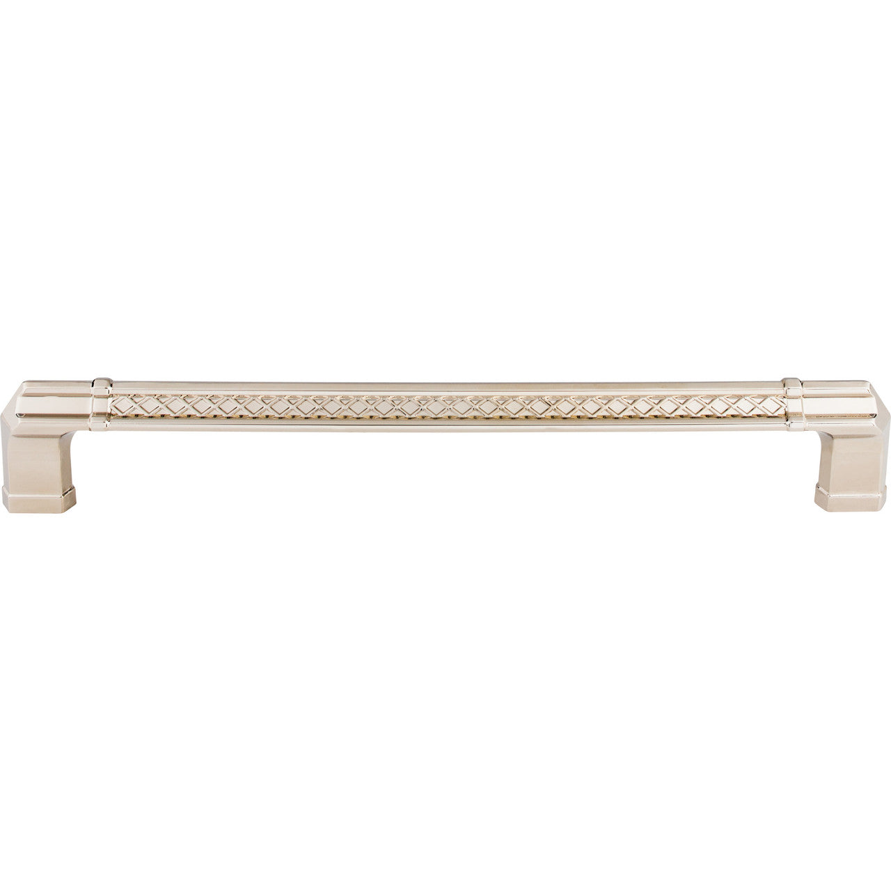 Top Knobs TK209PN: 18" cc Tower Bridge Flat Bar Appliance Pull - Polished Nickel