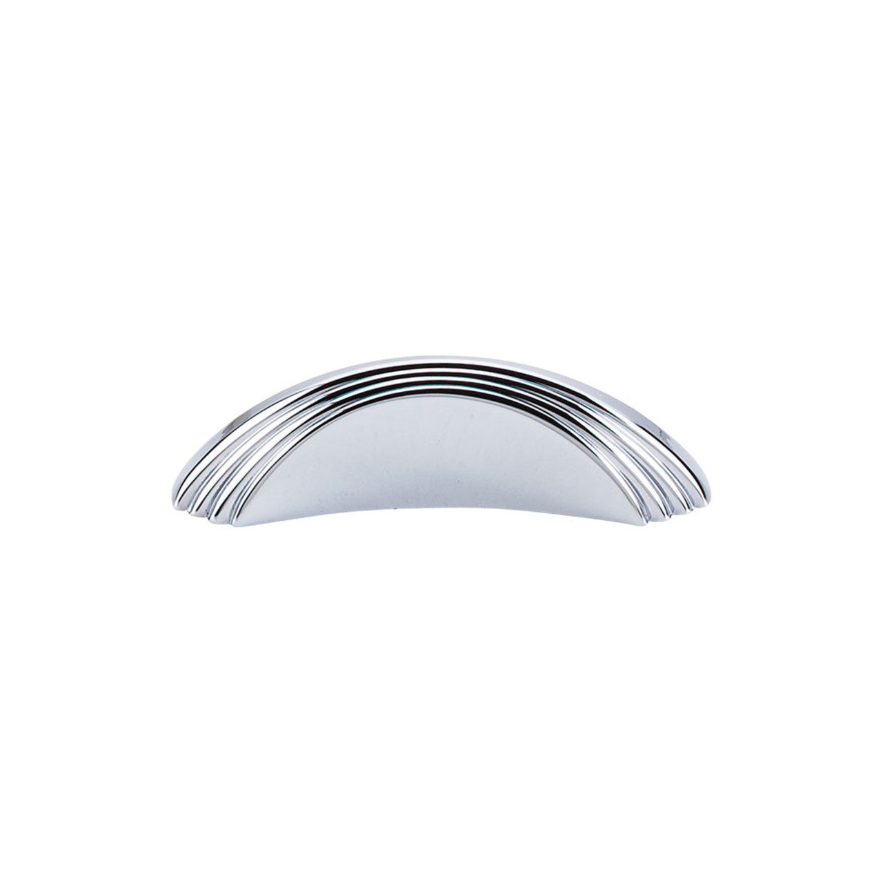 Top Knobs TK212PC: 2" cc Flair Finger Cabinet Knob - Polished Chrome