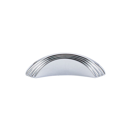 Top Knobs TK212PC: 2" cc Flair Finger Cabinet Knob - Polished Chrome