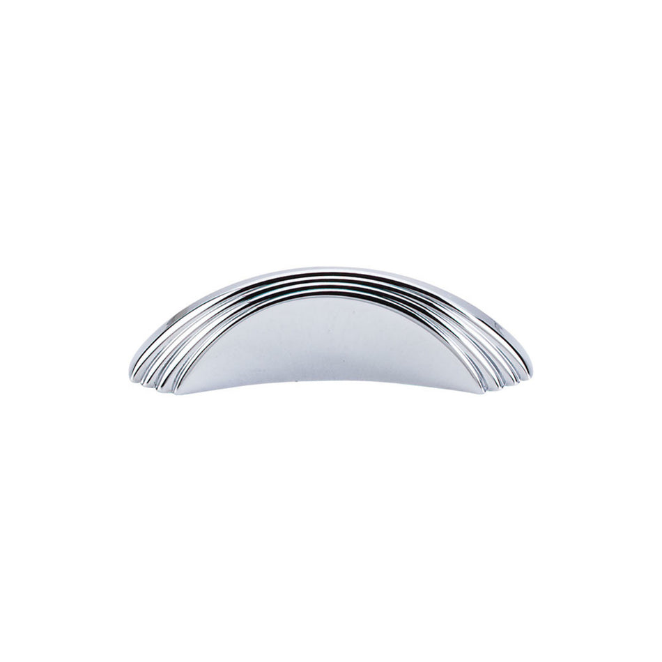 Top Knobs TK212PC: 2" cc Flair Finger Cabinet Knob - Polished Chrome