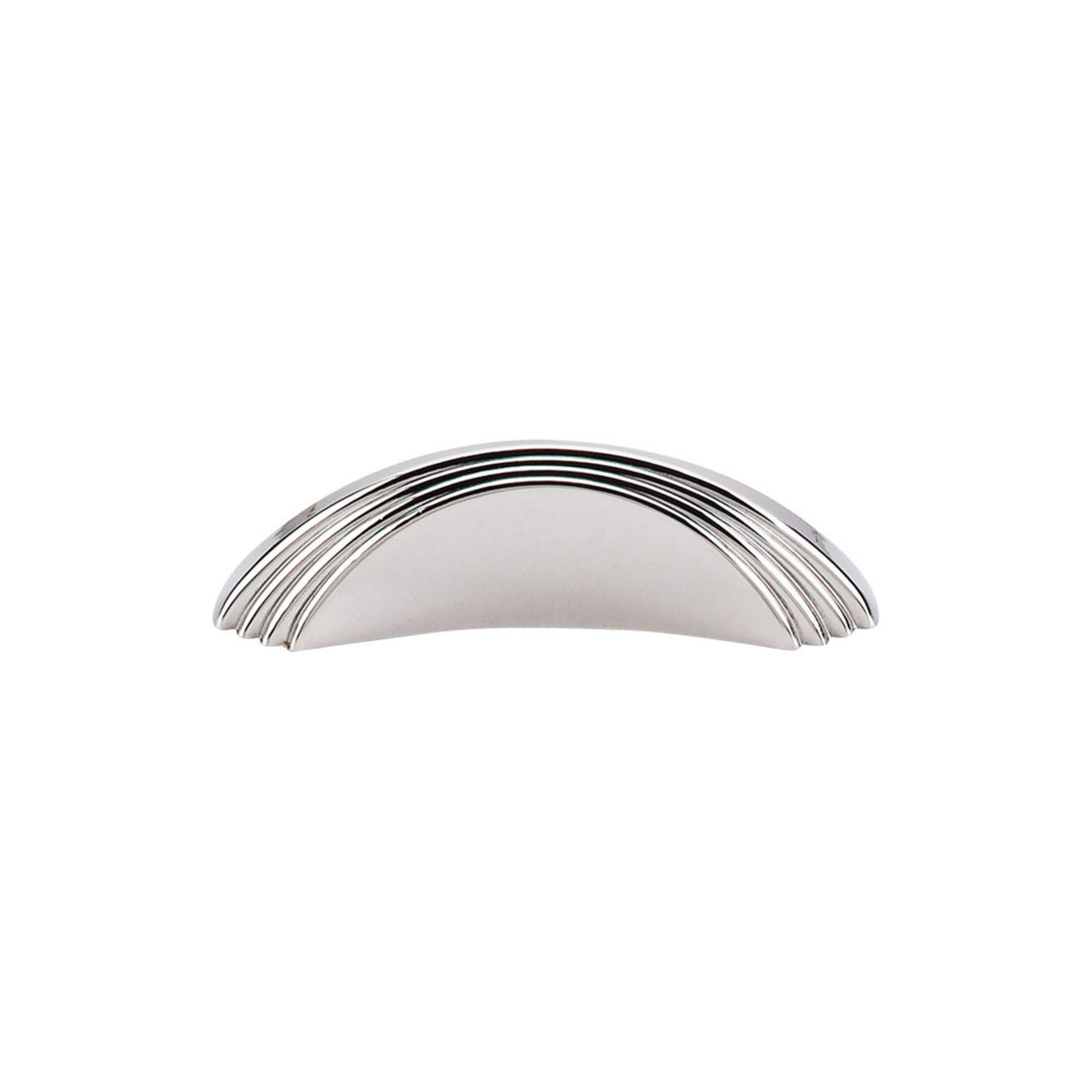 Top Knobs TK212PN: 2" cc Flair Finger Cabinet Knob - Polished Nickel