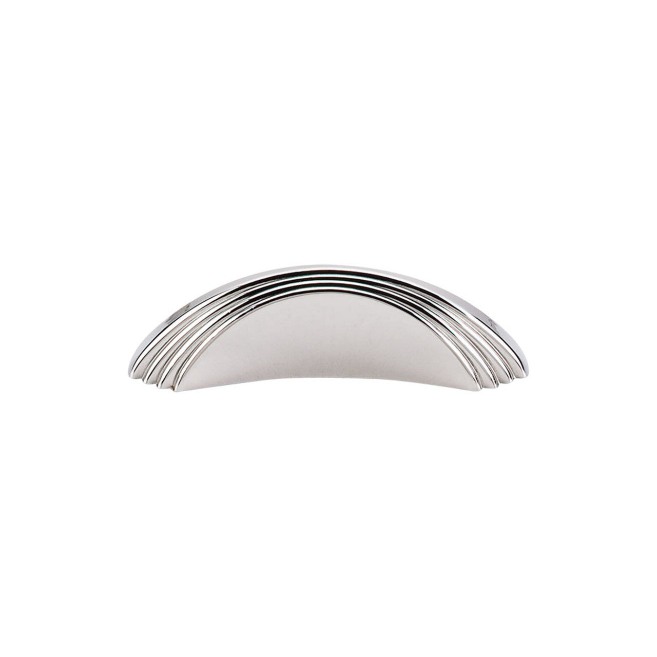 Top Knobs TK212PN: 2" cc Flair Finger Cabinet Knob - Polished Nickel