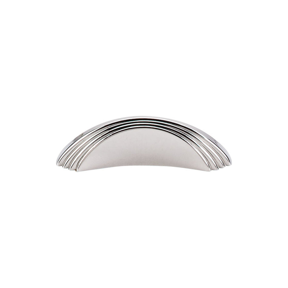 Top Knobs TK212PN: 2" cc Flair Finger Cabinet Knob - Polished Nickel
