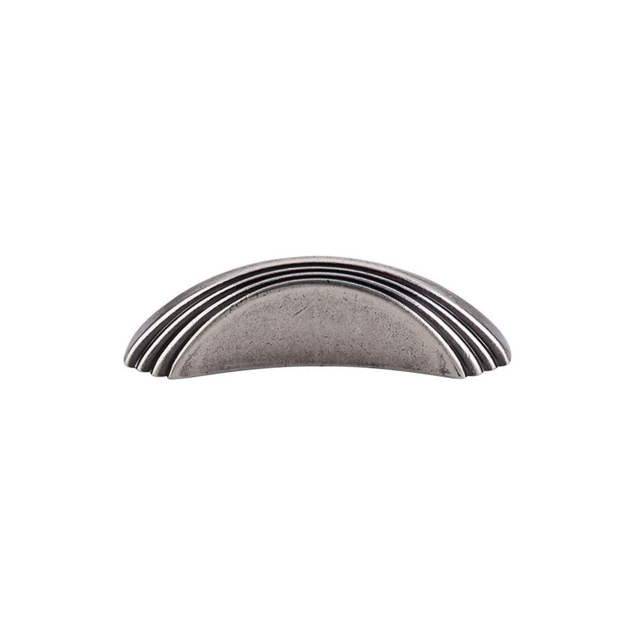 Top Knobs TK212PTA: 2" cc Flair Finger Cabinet Knob - Pewter Antique