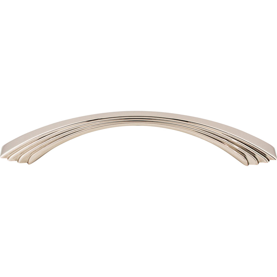 Top Knobs TK213PN: 5" cc Flair Bow Cabinet Pull - Polished Nickel