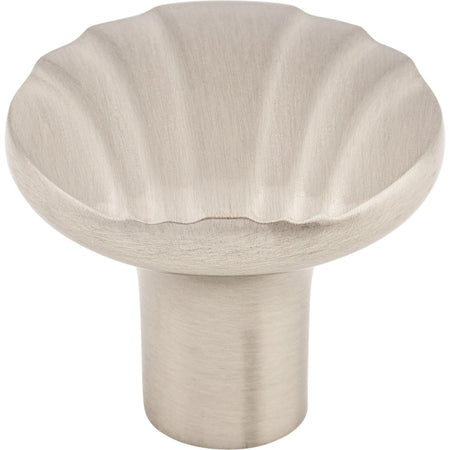 Top Knobs TK221BSN: 1-1/4" Victoria Falls Round Cabinet Knob - Brushed Satin Nickel