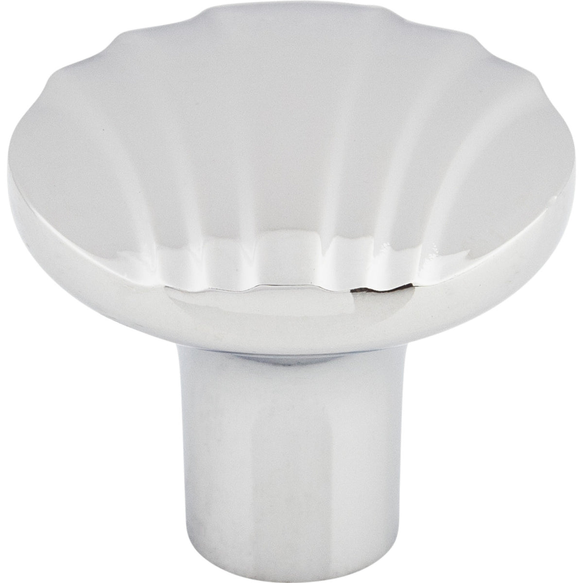 Top Knobs TK221PC: 1-1/4" Victoria Falls Round Cabinet Knob - Polished Chrome