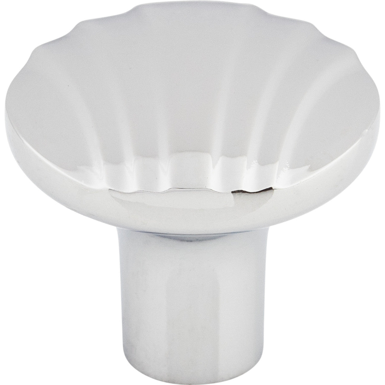 Top Knobs TK221PC: 1-1/4" Victoria Falls Round Cabinet Knob - Polished Chrome