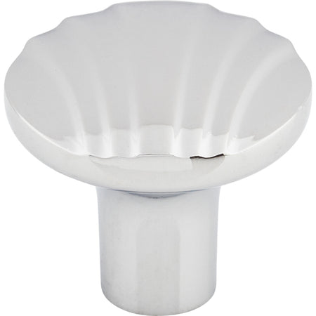 Top Knobs TK221PC: 1-1/4" Victoria Falls Round Cabinet Knob - Polished Chrome