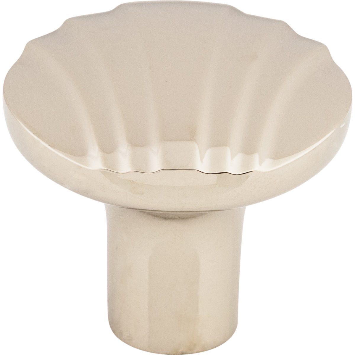 Top Knobs TK221PN: 1-1/4" Victoria Falls Round Cabinet Knob - Polished Nickel