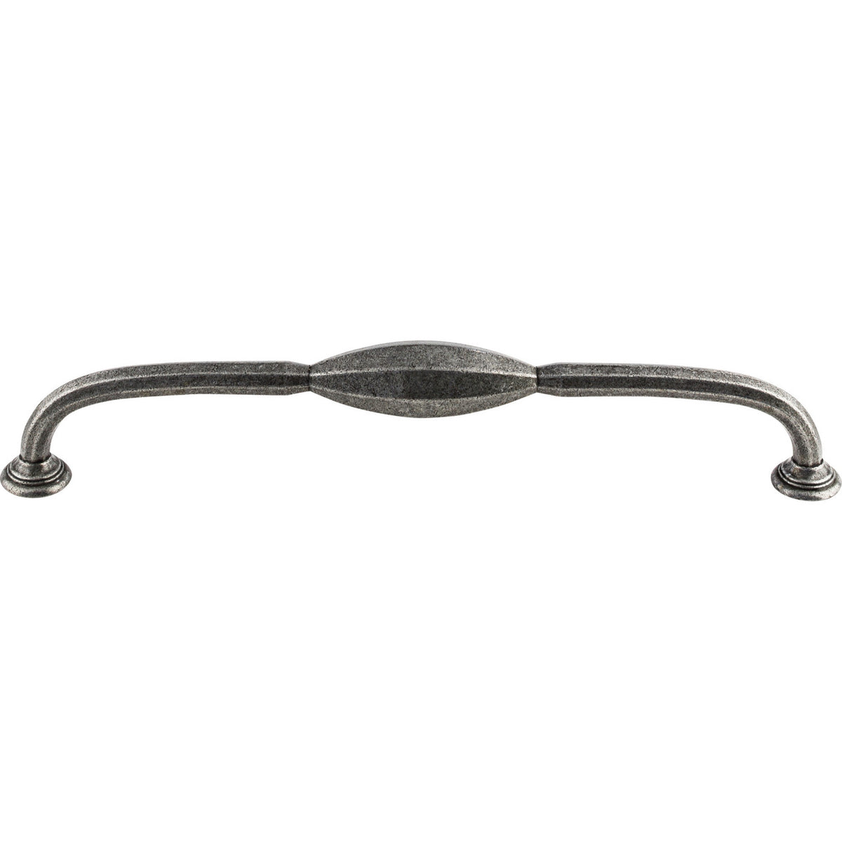 Top Knobs TK233BI: 8-13/16" cc Chareau D-Handle Cabinet Pull - Black Iron