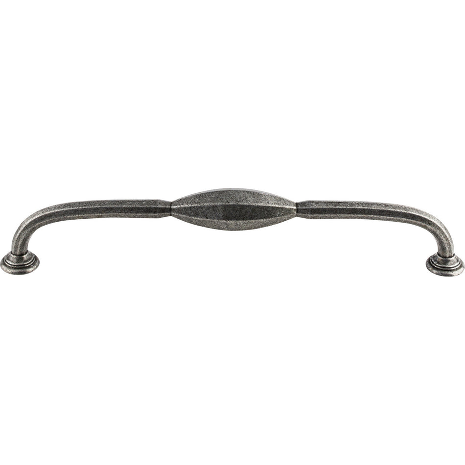 Top Knobs TK233BI: 8-13/16" cc Chareau D-Handle Cabinet Pull - Black Iron